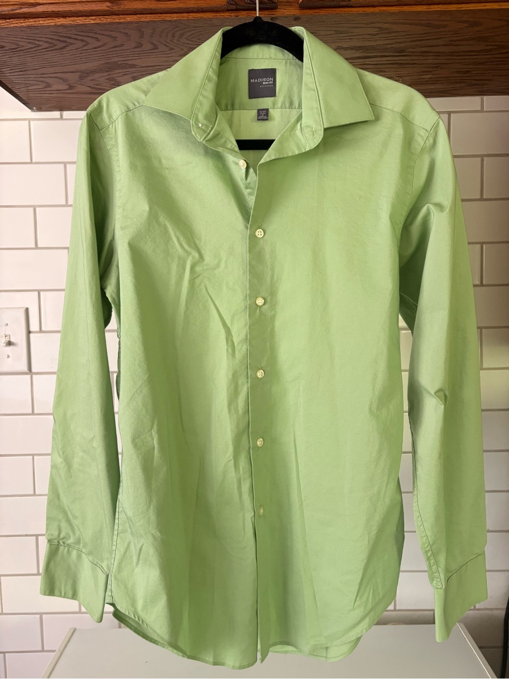 Madison Light Green Men's Dress Shirt